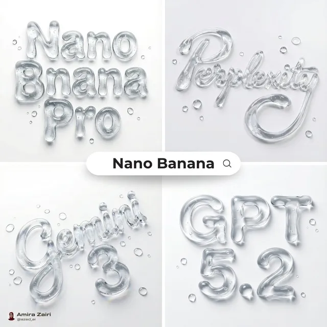 Abstract liquid typography spelling "text", thick transpa...