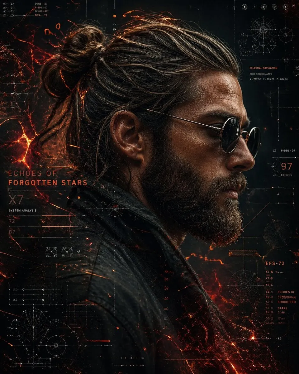پرامپت طراحی: A cinematic side-profile portrait of a rugged…