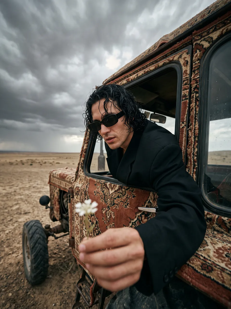 پرامپت عکاسی: :A wildflower blooming in the desert.Google…