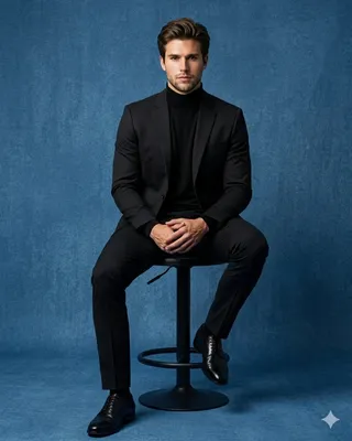Photography prompt: Hyper-realistic luxury studio full-body portrait of a con...