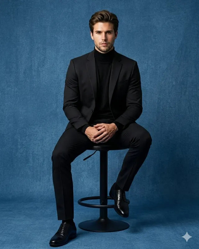 Hyper-realistic luxury studio full-body portrait of a con...