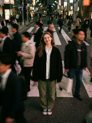 پرامپت عکاسی با نانو بنانا جمینای : Cinematic street photography capturing a… - ساخته‌شده با نانو بنانا جمینای