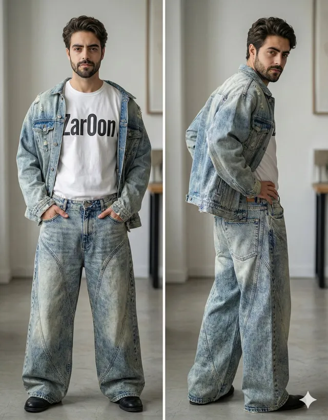 Beard. Makeup is minimal and natural, emphasizing clear s...