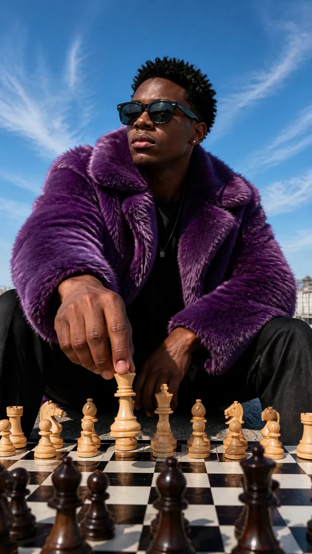 A young Black man, appearing to be in his early twenties,...