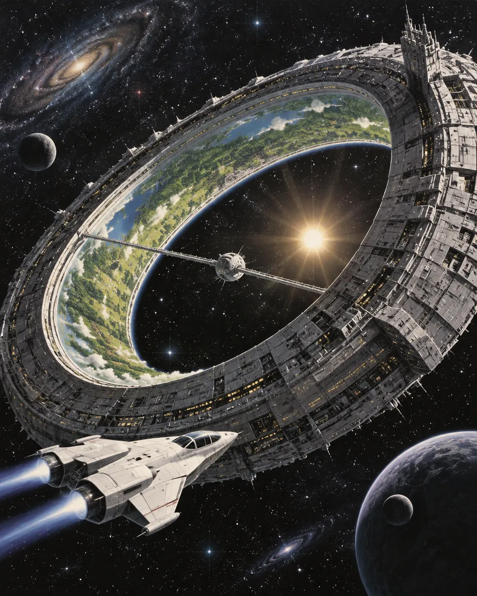 پرامپت سه‌بعدی با چت جی پی تی GPT Image : A vintage sci-fi painting of amassive… - ساخته‌شده با چت جی پی تی GPT Image