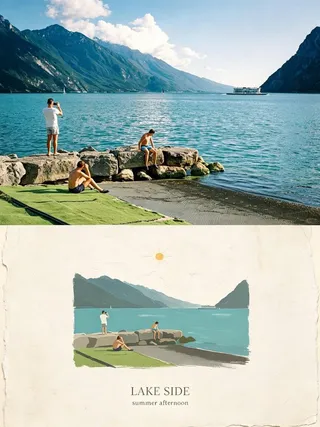 پرامپت سه‌بعدی با چت جی پی تی GPT Image : Create a serene, premium travel photograph of… - ساخته‌شده با چت جی پی تی GPT Image