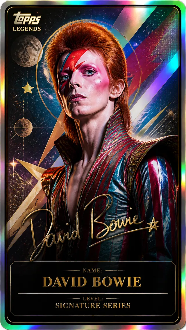 David Bowie Создайте премиальную карточку Topps Legends: ...