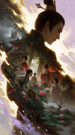 پرامپت سه‌بعدی با Agnes 2.5 Flash: 核心风格定义为Frank Frazetta经典奇幻插画风格，融合东方红楼梦史诗的缠绵凄美与空幻… - ساخته‌شده با Agnes 2.5 Flash