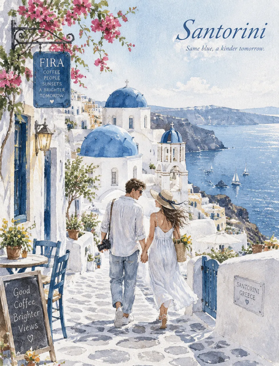 پرامپت سه‌بعدی با چت جی پی تی GPT Image : Create a 3:4 vertical watercolor urban sketch… - ساخته‌شده با چت جی پی تی GPT Image