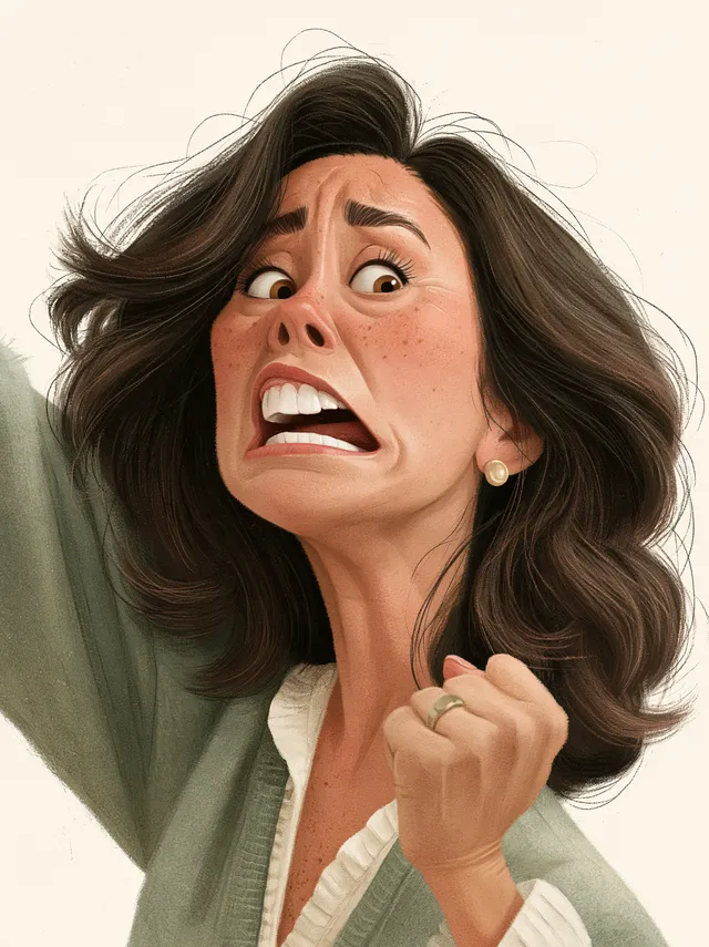 artistic portrait of a beautiful character in a cheeky dramatic expression
