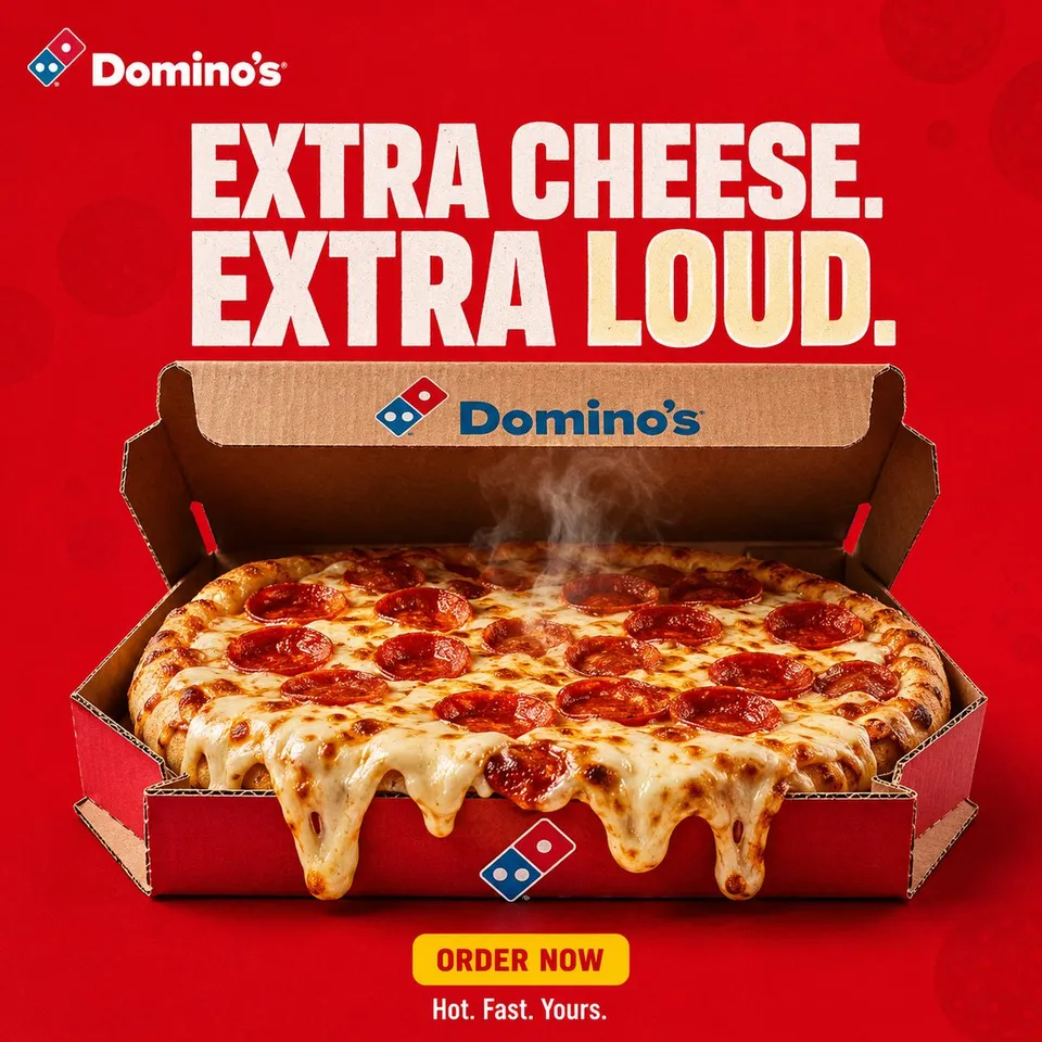 پرامپت محصول با چت جی پی تی GPT Image : Create a premium, agency-level DOMINO'S… - ساخته‌شده با چت جی پی تی GPT Image