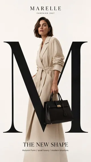 پرامپت لوگو با چت جی پی تی GPT Image : Create a high-end luxury fashion campaign… - ساخته‌شده با چت جی پی تی GPT Image