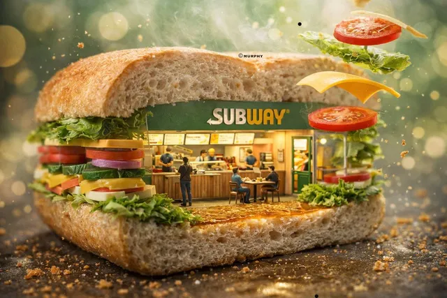 Ultra-realistic 3D miniature diorama of a [BRAND NAME] environment built inside a giant [ICONIC OBJECT OF BRAND], shown in a clean cross-sec