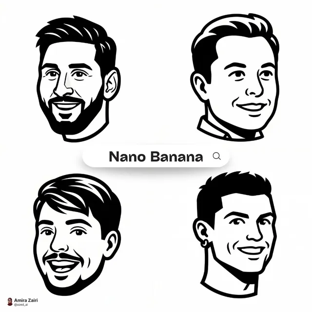 Create a clean high-contrast vector mascot icon in Notion-style artwork based on [person description]. Show only the head in a 3/4 view. Use