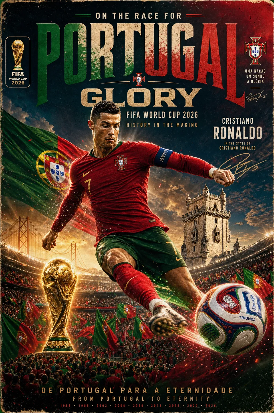 پرامپت طراحی با چت جی پی تی GPT Image : COUNTRY NAME : PORTUGAL PLAYER NAME :… - ساخته‌شده با چت جی پی تی GPT Image