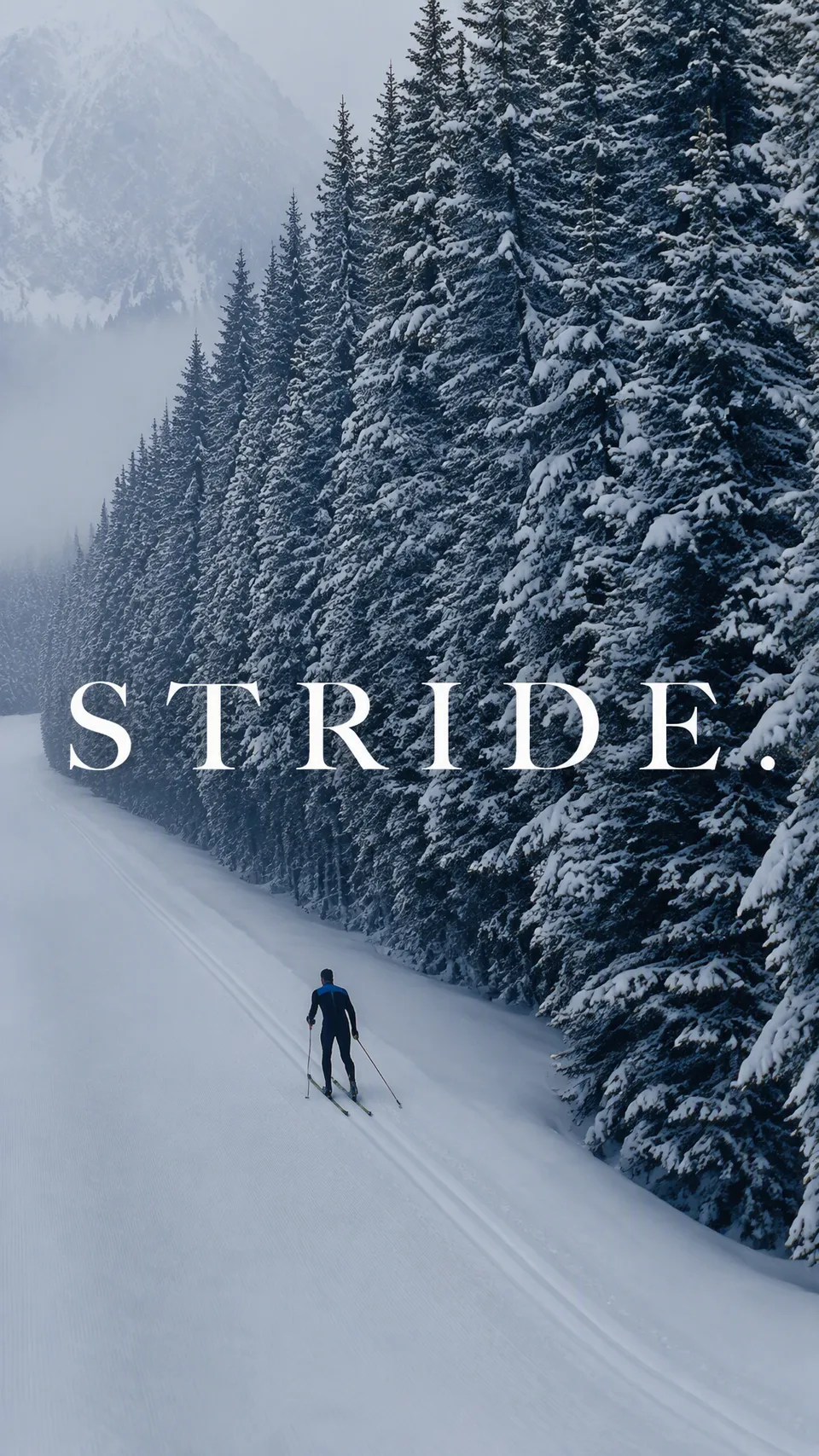 Wallpaper prompt with ChatGPT GPT Image : Create a premium 9:16 winter sports editorial. Main…