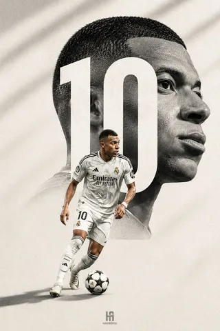 Design prompt with ChatGPT GPT Image : A premium minimalist football editorial poster featuring a…