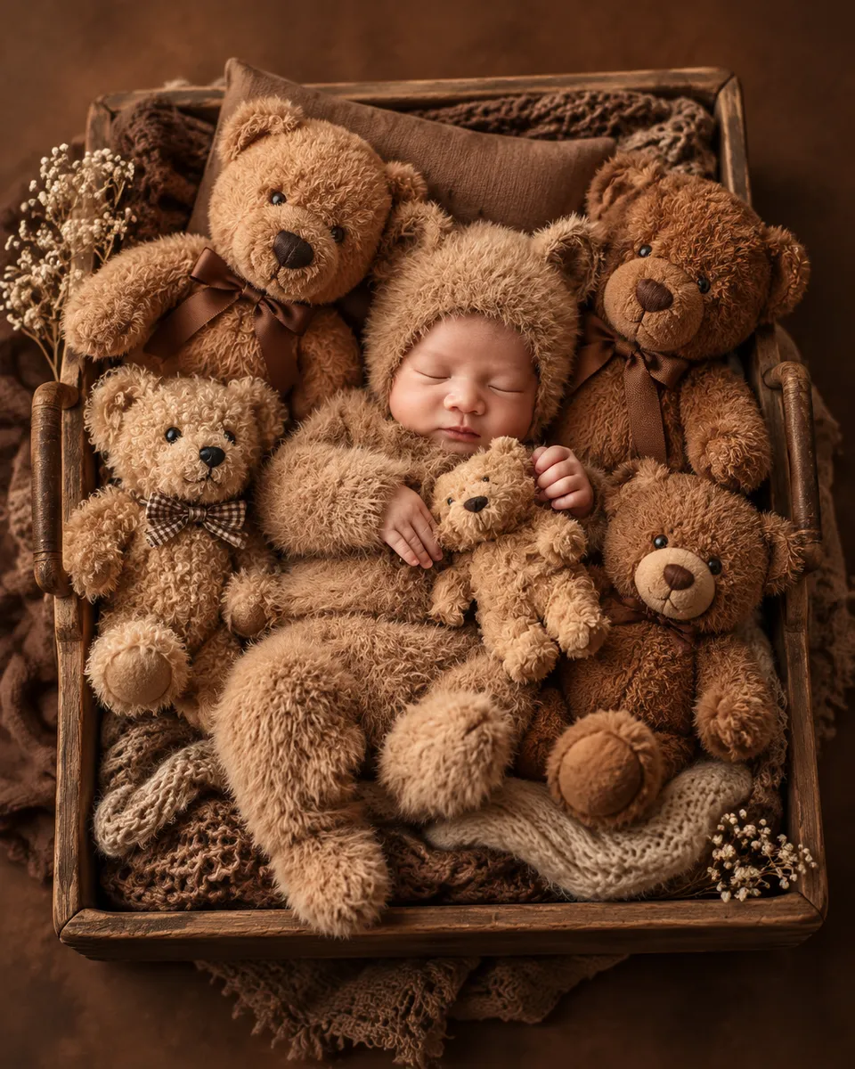 پرامپت عکاسی با چت جی پی تی GPT Image : Transform the uploaded photo of my newborn… - ساخته‌شده با چت جی پی تی GPT Image