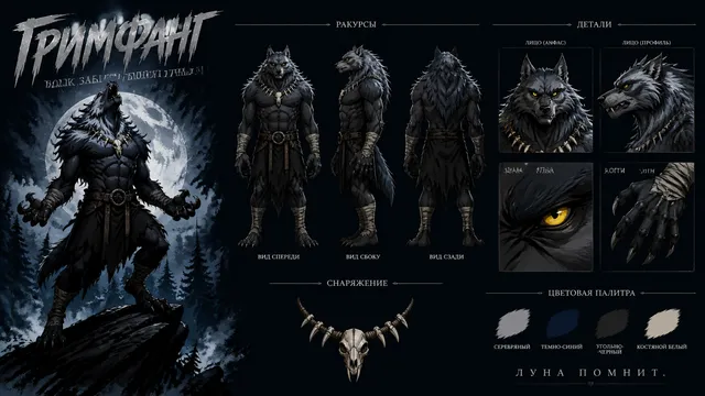 Create a premium cinematic character bible sheet for a mo...