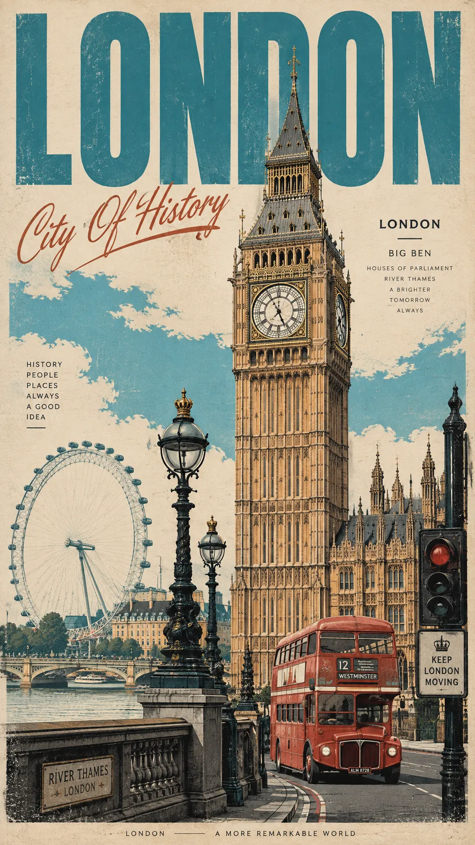 پرامپت طراحی با چت جی پی تی GPT Image : Vintage travel poster, mid-century… - ساخته‌شده با چت جی پی تی GPT Image