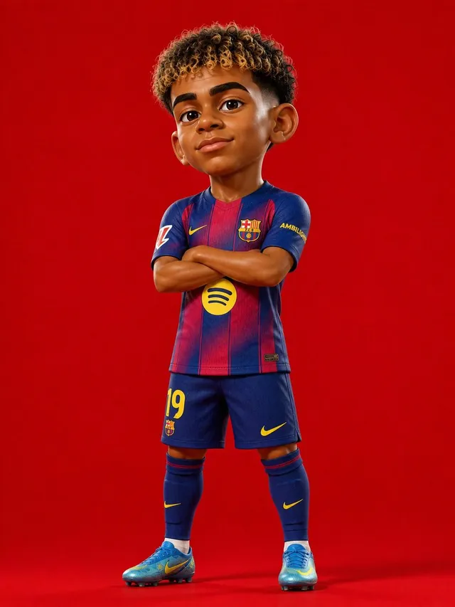 پرامپت سه‌بعدی با چت جی پی تی GPT Image : 3D rendered caricature figurine of Cristiano… - تصویر 4، ساخته‌شده با چت جی پی تی…