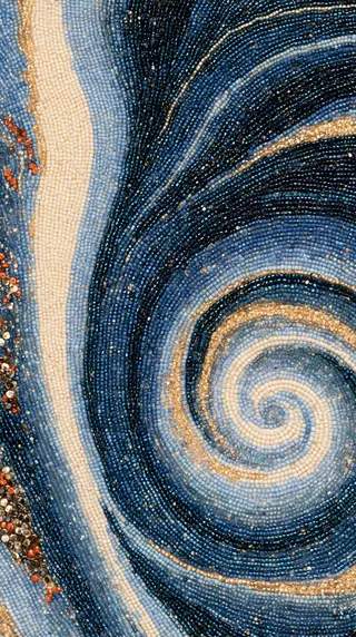 پرامپت پس‌زمینه با میدجرنی: a dense mosaic of tiny glass seed beads… - تصویر 2، ساخته‌شده با میدجرنی