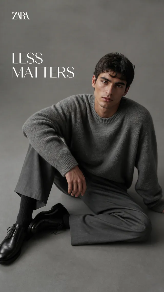 Luxury menswear editorial.