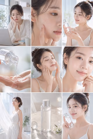 پرامپت استوری‌بورد با چت جی پی تی GPT Image : Create a clean, bright skincare commercial… - ساخته‌شده با چت جی پی تی GPT…