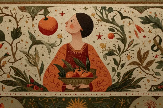 پرامپت پس‌زمینه با چت جی پی تی GPT Image : A naive folk art painting of subject ,… - تصویر 2، ساخته‌شده با چت جی پی تی GPT…