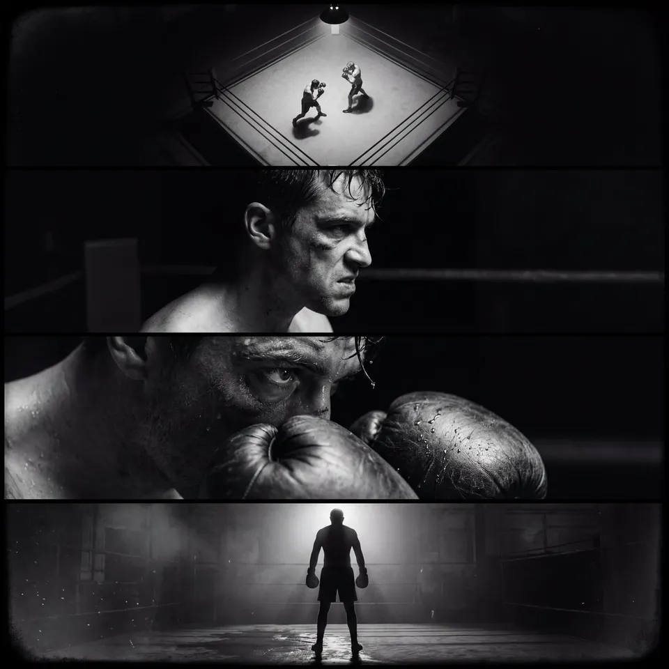پرامپت عکاسی با نانو بنانا جمینای : Create a single film noir–style cinematic… - ساخته‌شده با نانو بنانا جمینای