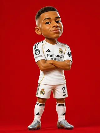 پرامپت سه‌بعدی با چت جی پی تی GPT Image : 3D rendered caricature figurine of Cristiano… - تصویر 3، ساخته‌شده با چت جی پی تی…