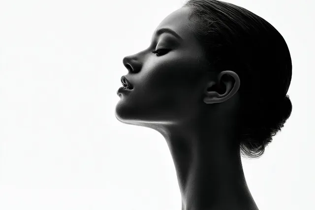 پرامپت پس‌زمینه: Fine art black and white portrait photography,… - تصویر 2