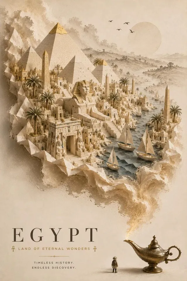 پرامپت طراحی با چت جی پی تی GPT Image : Create an elegant, premium travel poster… - تصویر 2، ساخته‌شده با چت جی پی تی GPT…