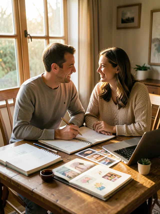 Cinematic, highly realistic 8k photo of a happy engaged c...