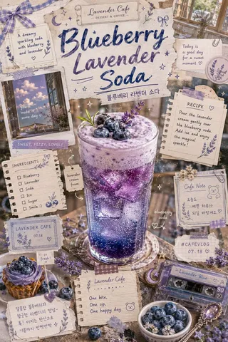 پرامپت محصول با چت جی پی تی GPT Image : Vintage-inspired blueberry lavender soda… - تصویر 2، ساخته‌شده با چت جی پی تی GPT…