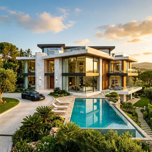 پرامپت پس‌زمینه با نانو بنانا جمینای : Prompt: Ultra realistic luxury mansion at… - تصویر 2، ساخته‌شده با نانو بنانا جمینای