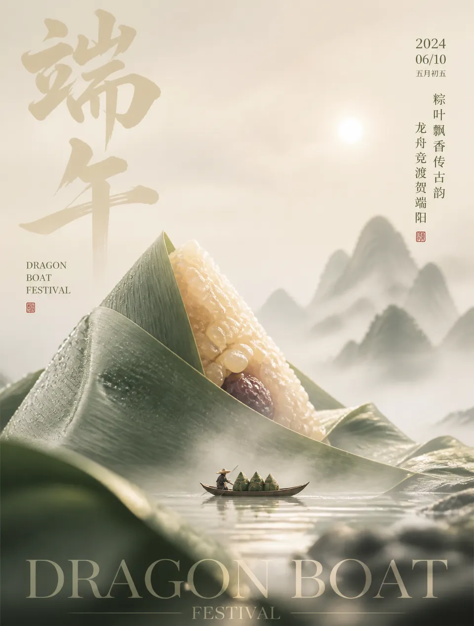 پرامپت طراحی با چت جی پی تی GPT Image : 竖版高端{节日/节气}品牌海报，3:4比例，东方极简美学与超现实商业摄影结合。 - ساخته‌شده با چت جی پی تی GPT Image