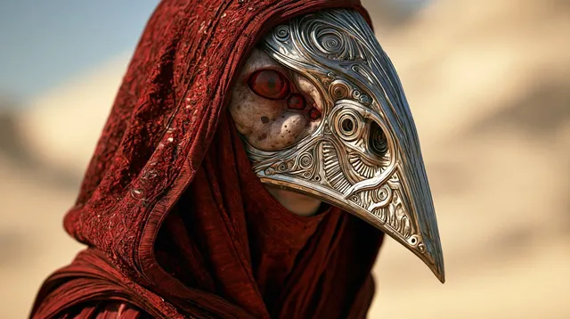 پرامپت استوری‌بورد: Alien with massive eyes wearing full-size… - تصویر 4