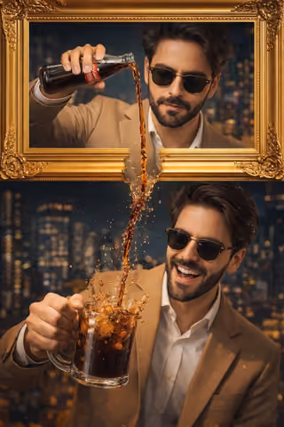 پرامپت لوگو با چت جی پی تی GPT Image : A stylish man wearing a tan suit and… - ساخته‌شده با چت جی پی تی GPT Image