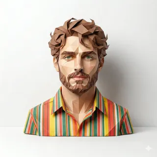 پرامپت سه‌بعدی با نانو بنانا جمینای : A hyper-detailed, origami-style version of a… - تصویر 3، ساخته‌شده با نانو بنانا جمینای