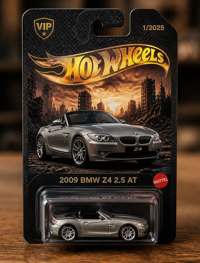 /img A detailed studio shot of a custom Hot Wheels card f...