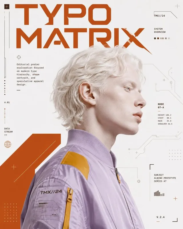 پرامپت طراحی با چت جی پی تی GPT Image : Conceptual futuristic editorial poster design… - تصویر 4، ساخته‌شده با چت جی پی تی…