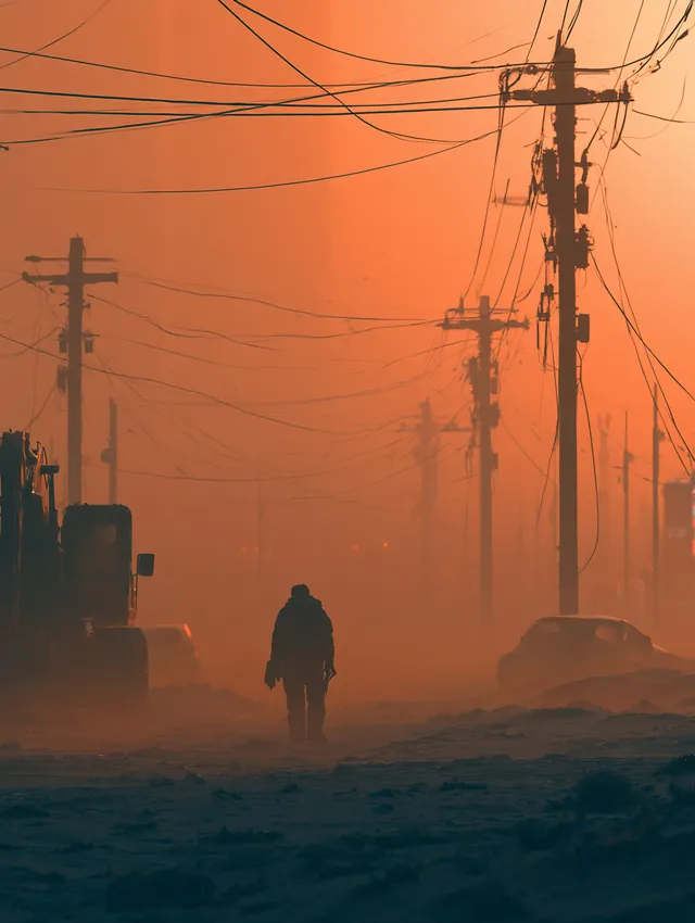 پرامپت پس‌زمینه با میدجرنی: A desolate, post-apocalyptic wasteland in the… - تصویر 2، ساخته‌شده با میدجرنی