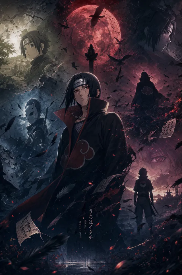 Character: Itachi UchihaDesign a cinematic narrative grow...