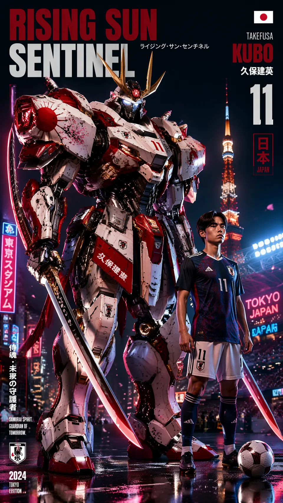 پرامپت طراحی با چت جی پی تی GPT Image : Japan — Takefusa Kubo — Rising Sun Sentinel… - ساخته‌شده با چت جی پی تی GPT Image