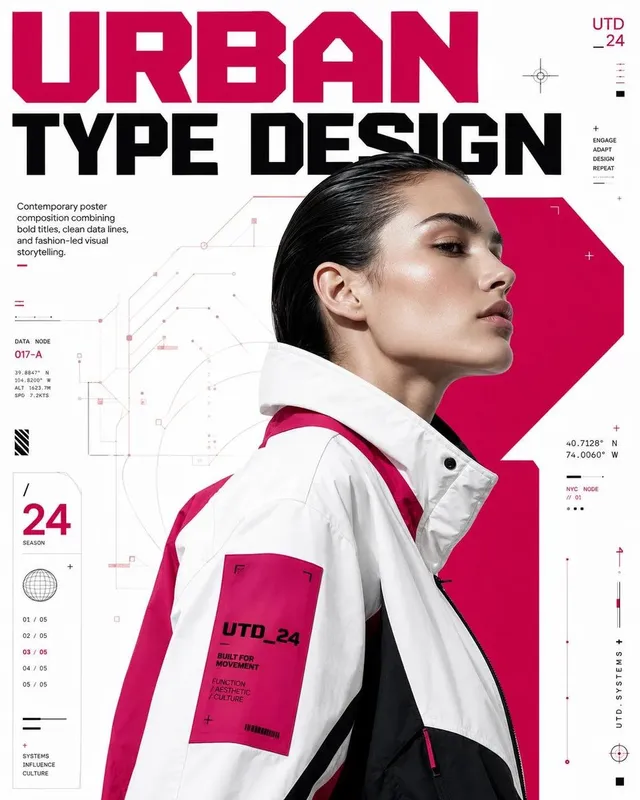 پرامپت طراحی با چت جی پی تی GPT Image : Conceptual futuristic editorial poster design… - تصویر 2، ساخته‌شده با چت جی پی تی…