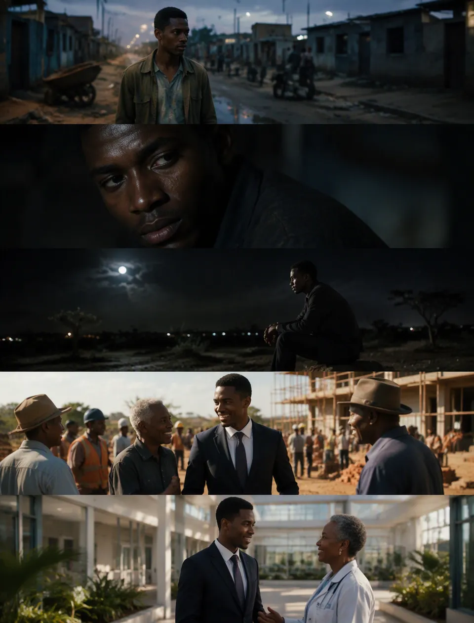 پرامپت استوری‌بورد با چت جی پی تی GPT Image : Cinematic film, 35mm anamorphic lens, high… - ساخته‌شده با چت جی پی تی GPT…