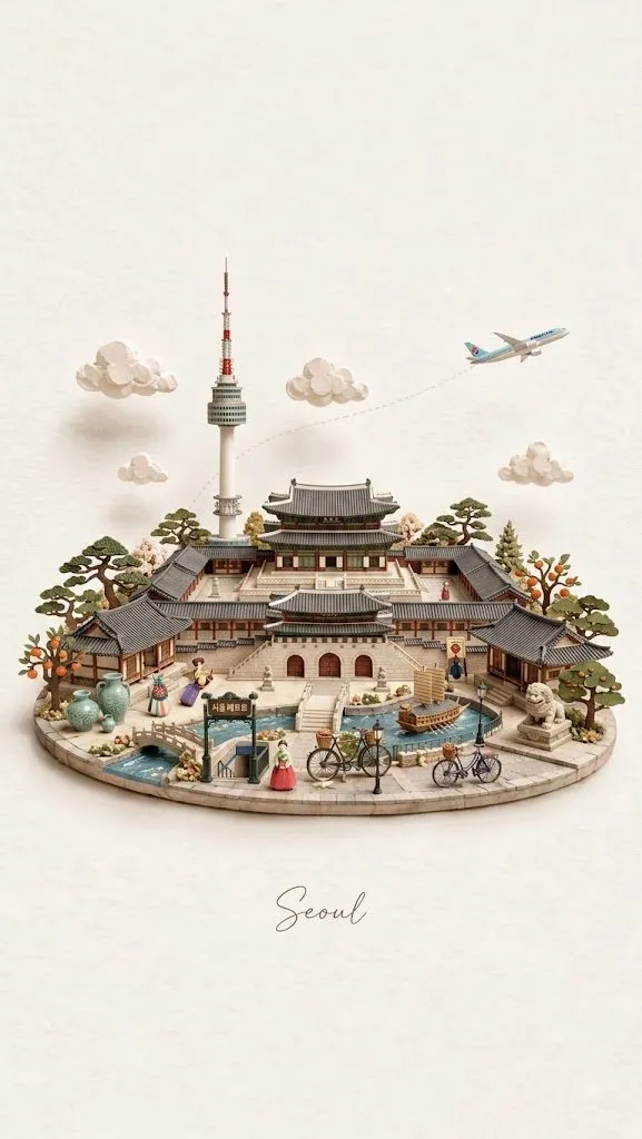 Create a charming miniature 3D papercraft and clay-dioram...