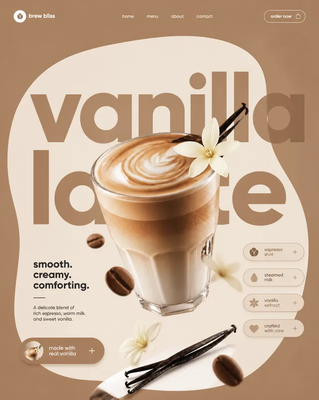 Vanilla Latte STYLE & ART DIRECTION: Modern minimalist fo...