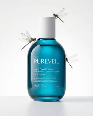 پرامپت محصول با نانو بنانا جمینای : A professional skincare shot of a product… - ساخته‌شده با نانو بنانا جمینای
